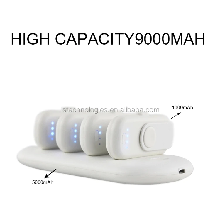 2019 mini small portable Portable Mini Finger Power Bank magnet powerbank magnetic - ANKUX.COM