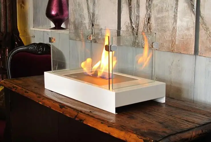 China Fireplace Desktop Single Layer Stainless Steel Surround Fire