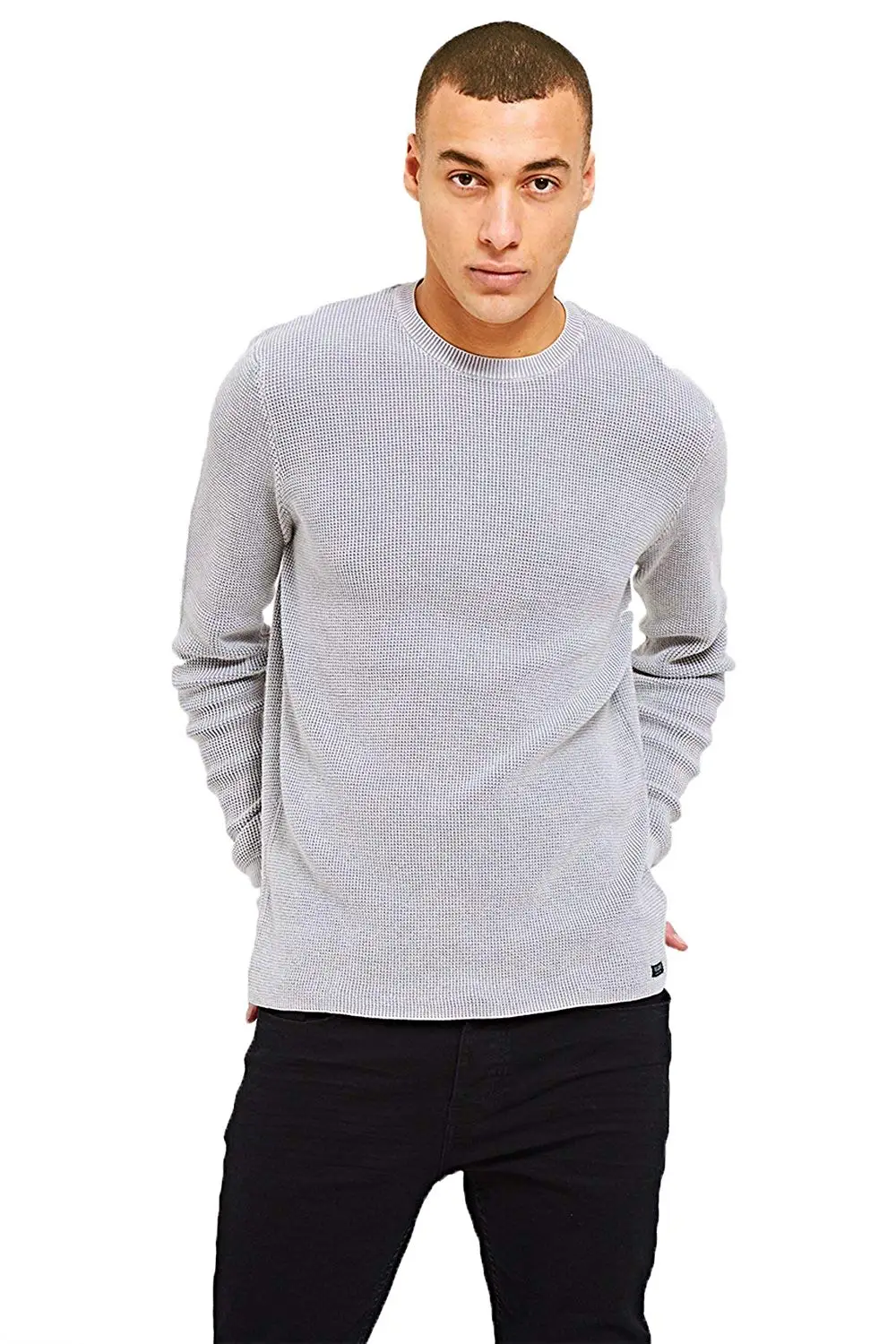 YYG Mens Long Sleeve Knitting Heap Collar Plain Regular Fit Pullover Sweater Jumper