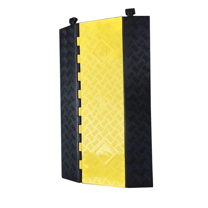 5 Channel Rubber Floor Cable Protector/rubber Cable Ramp/rubber Speed