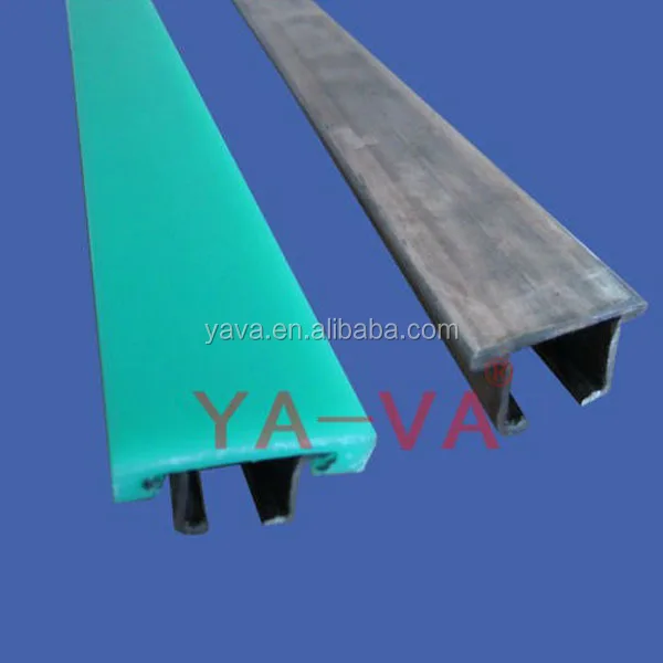 Hdpe Plastic Slide Rail/wear Strip With Stainless Steel Support For