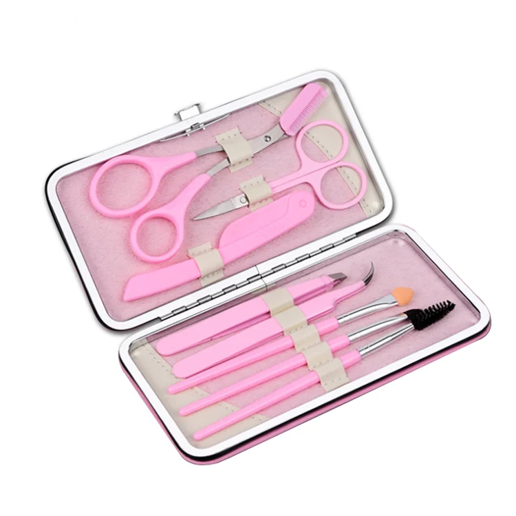 New Improved! Pedicure Kit 8pcs Disposable Pink Manicure Set Nails ...