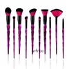 Luxury Makeup Brush Set 8 Pcs Purple Synthetic Cosmetic Brush Kit for Gift