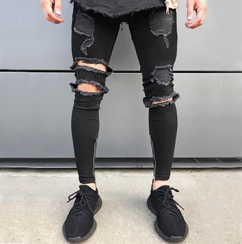 stretchy ripped jeans