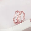 Top Selling Products In Alibaba Rose Gold Engagement Titanium Ring Hollow Out Design Pentagram Rings Jewelry Women
