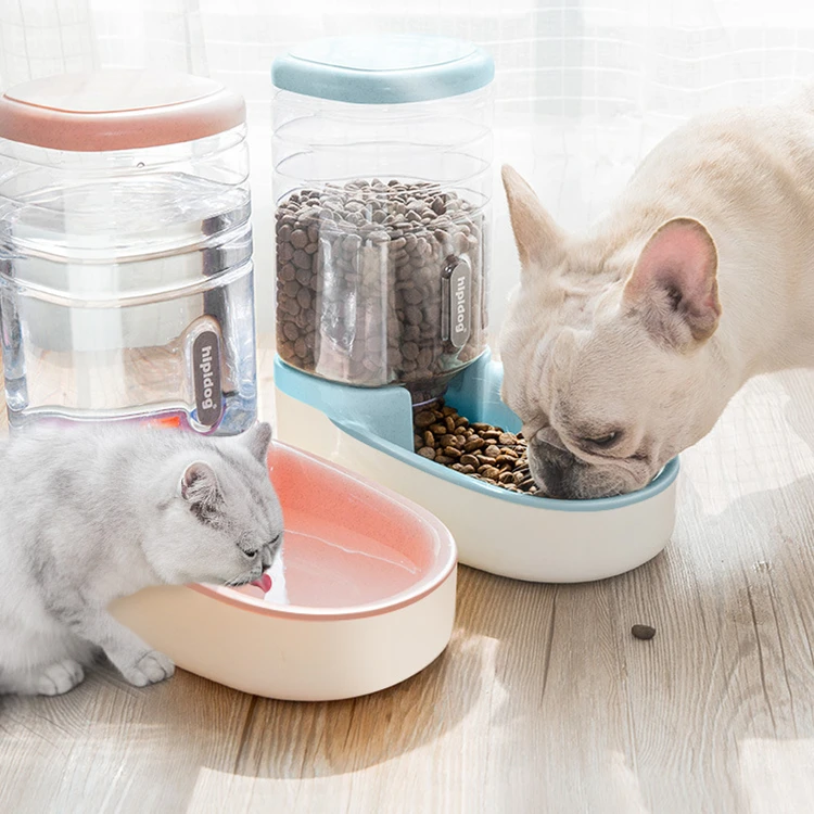 Cat Food Pot Combination Storage Bucket Dog Bowl Pet Water ...