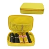 high quality smooth leather makeup bag lipstick holder jewellery box women cosmetic jewelry case