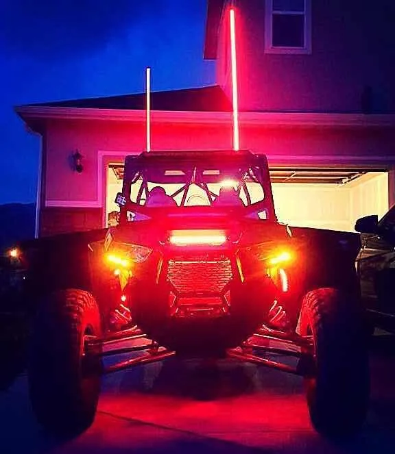 LED flag bar pole antenna 10W RGB warning light led truck