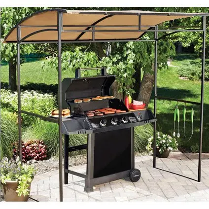 OPEN BOX - Replacement Canopy Top Cover for the Mainstays Curved Grill Shelter Gazebo - 350