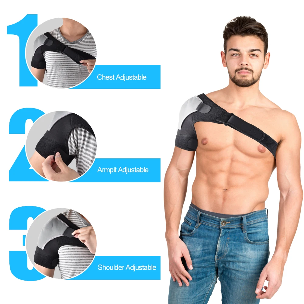 Left Right Gym Sports Shoulder Injury Prevention Elastic Bandage ...