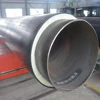 Large diameter spiral welded steel pipe with pu foam insulation material covered pre insulated heating