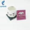 Hot Sale A-Z Laser Cutting Felt Rubber Cup coaster Mat 4" round soft pvc custom logo coaster tea coffee cup mat