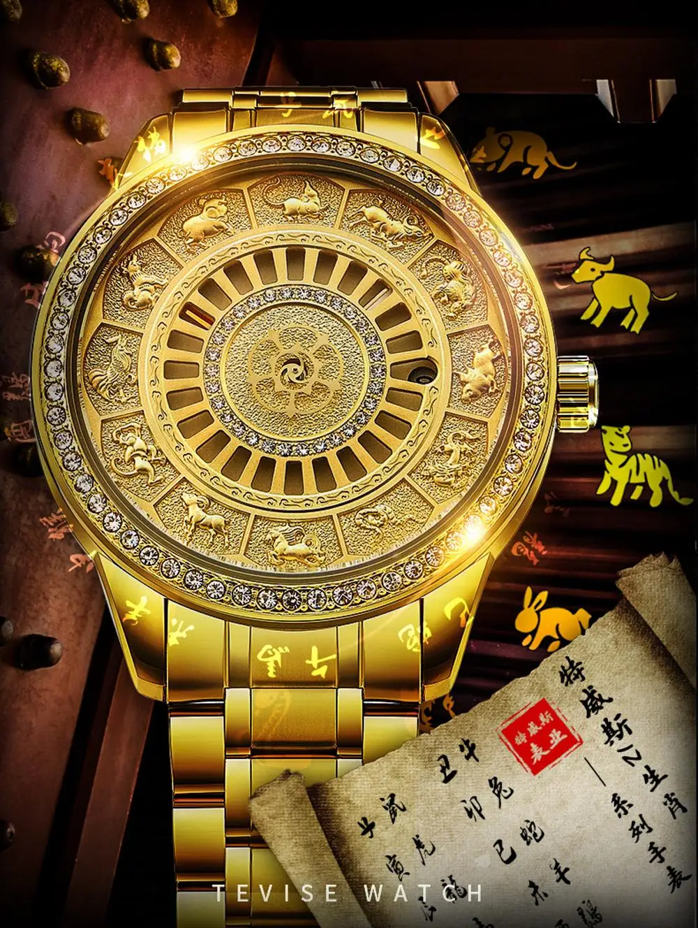 Tevise Chinese Wholesale Watches Men Luxury Brand Automatic Brand Your