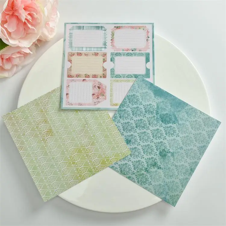 Wholesale Custom Printed Pattern Paper 6"x6"and 12" X 12" Scrapbook