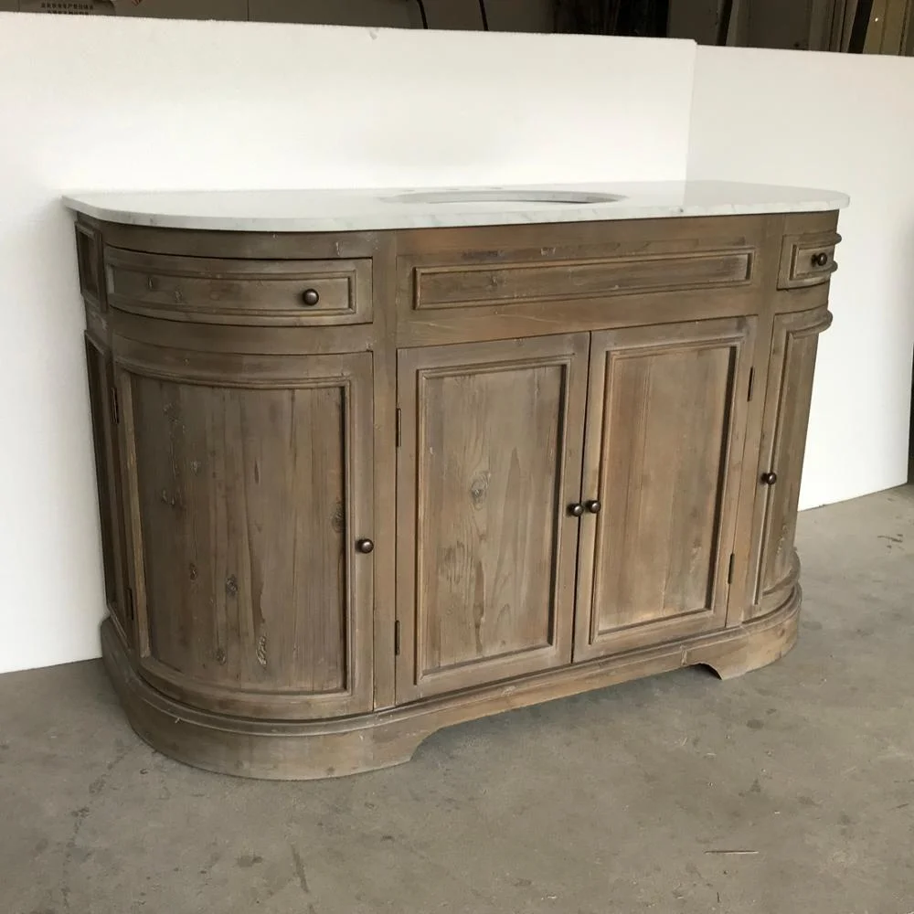 French Country Reclaimed Wood Single Bath Vanity - Buy French Country ...