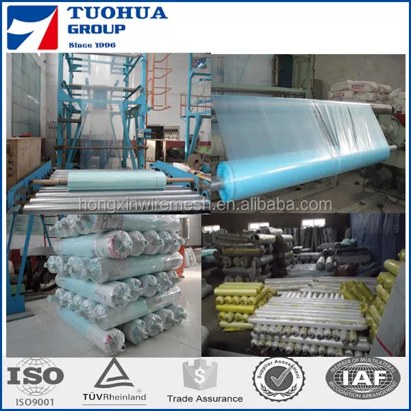 transparent clear tarpaulin / greenhouse used woven reinforced polyweave fabric film