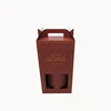 Rigid enough corrugated cardboard 2 packing wine box, 2 beer bottle