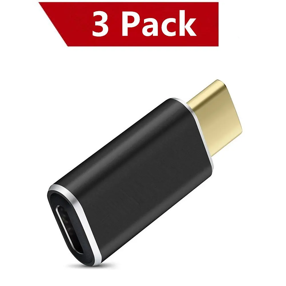 KingCool Type C to Micro USB Convert Connector 3 Pack Aluminum for MacBook 12 inch 2015,Chromebook pixel 2015, ZUK Z1, MI 4C, Nokia N1, Nexus5x Nexus6P, etc(Black)
