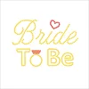 hot fix bride to be iron on rhinestone transfer