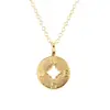 Fashion Jewelry Gold Color Go Places Compass Pendant Necklace Women Minimalist Clavicle Chain Choker Necklace Women Gift