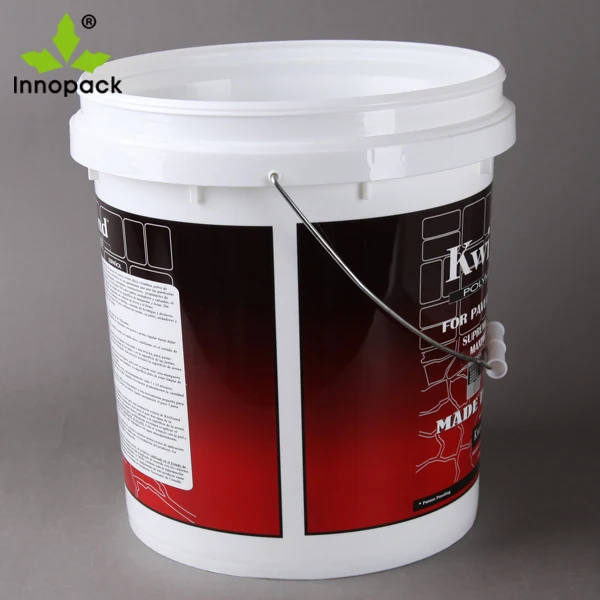 Colorful Customized Pp 20 Liter Paint Bucket Easily Tear Off Lid - Buy ...