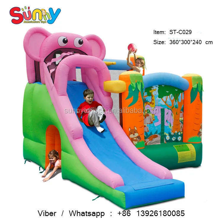 bouncy castle slide into ball pit