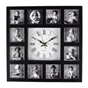 square photo frame wall clock