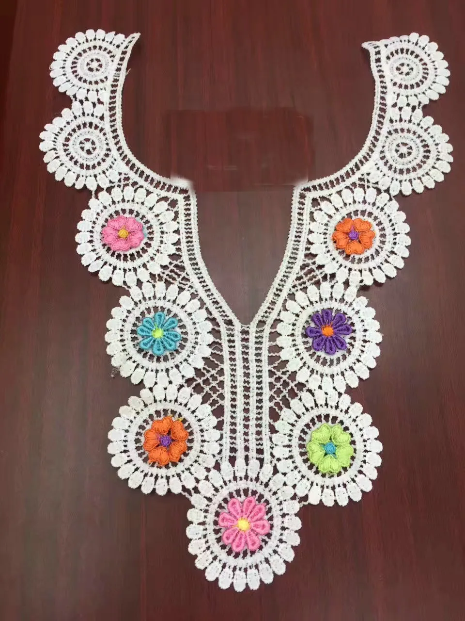 Durable Ladies Blouse Collar Design Neck Lace Trim Embroidery