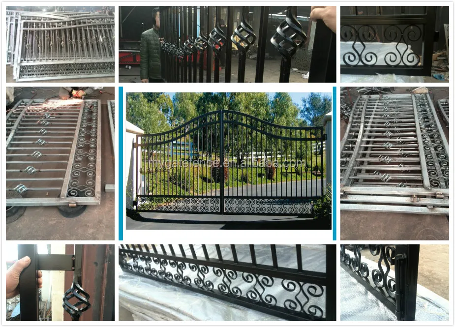 Yishujia Factory Wholesale Simple Wrought Iron Gates,Driveway Iron