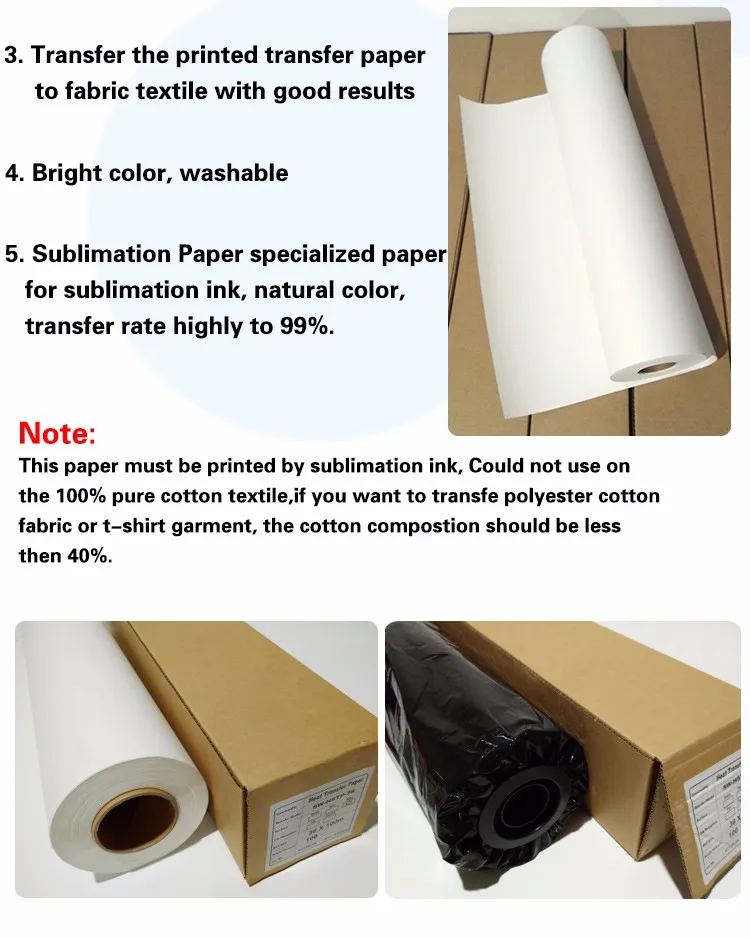 roll size sublimation paper heat transfer paper for garment, View ...