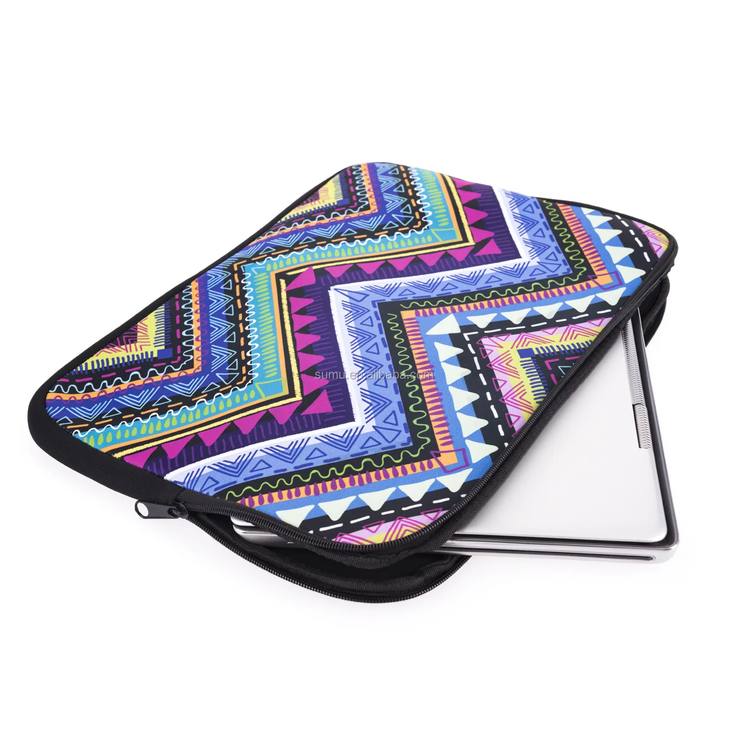 Padded Reversible Neoprene Laptop Sleeve Case With Custom Logo Printed