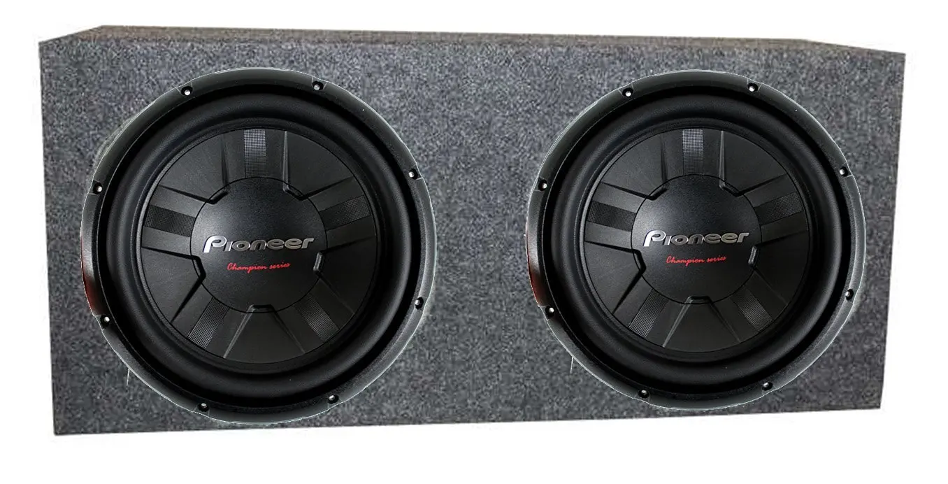 2 12 pioneer subs with box