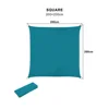 Custom Color Water repellent Polyester 2x2m Square Sail Turq Canvas Tarp Sun Shade Net for Yard