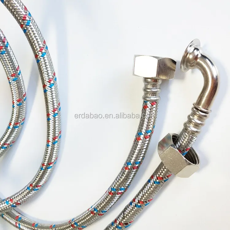Braided stainless steel washing machine hose