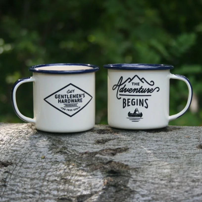 High Temp Custom Pantone Colors Promotional Mugs Logo Quality Enamel Drinking Cup Full Decal Steel High Temp Custom Pantone Colors Promotional Mugs Logo Quality Enamel Drinking Cup Full Decal Steel