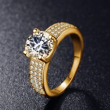 Luxusný dámsky prsteň s kamienkami z Aliexpress