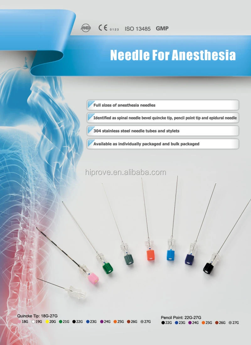 22g 27g Spinal Anesthesia Needle Buy Spinal Needle,Spinal Needle With