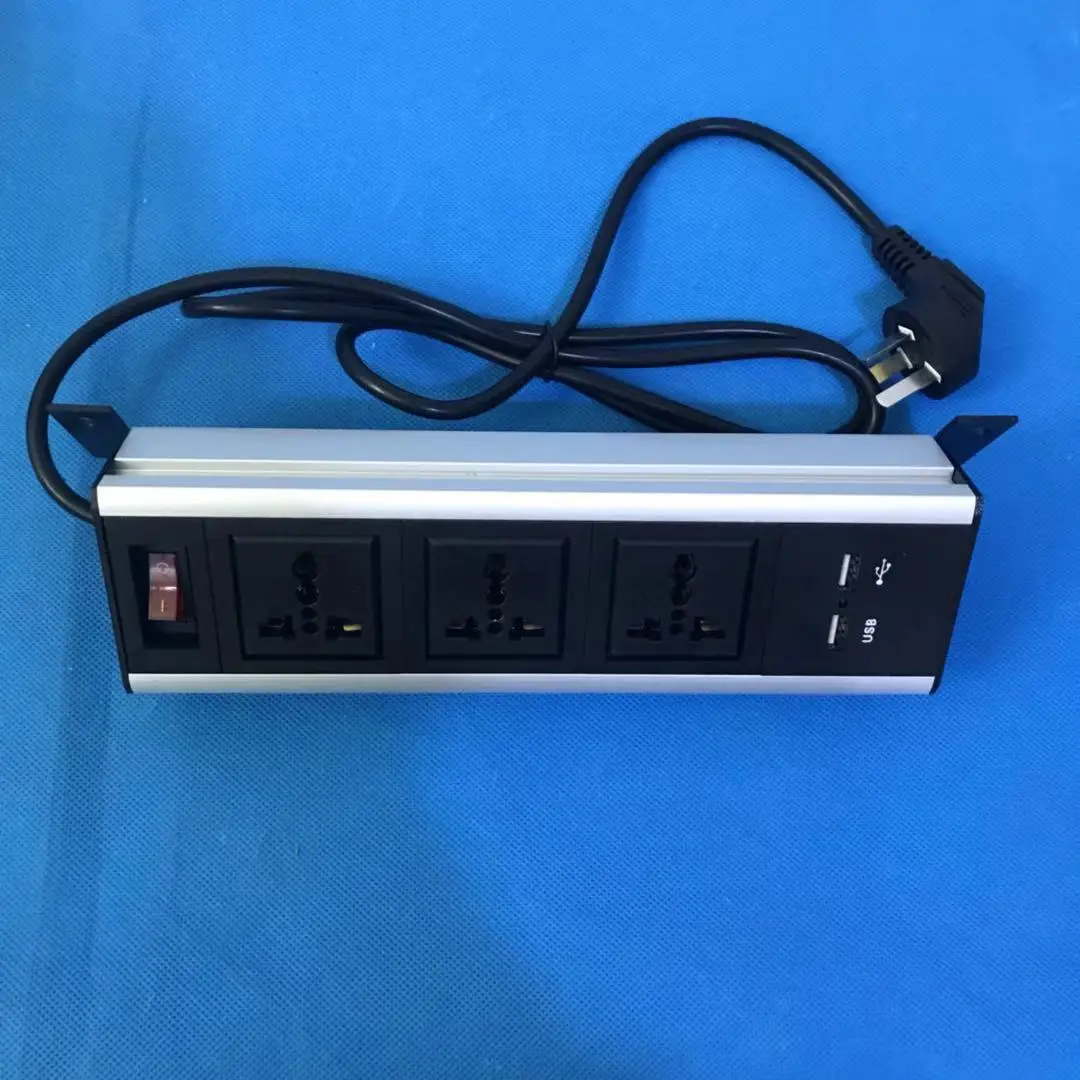 电动组装在桌子电源集线器/桌面电源和日期插座插座下