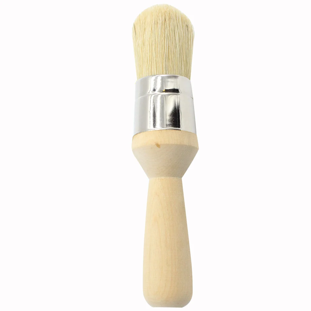 Professional Round Chalk Paint Wax Brush,Painting Waxing Brush 1 Large
