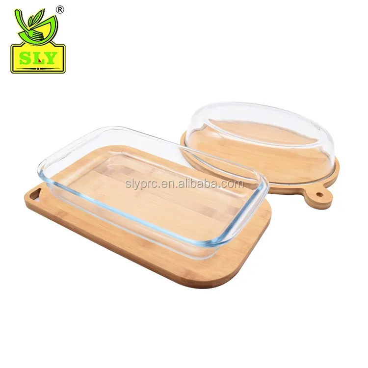 Ecofriendly High Borosilicate Glass Bakeware With Bamboo Lid Buy
