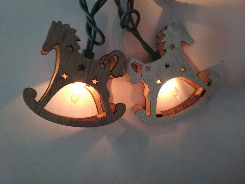 Xmas Light Outdoor String Light Horse Shaped Led Vintage Wood Light Buy Christams Decoration