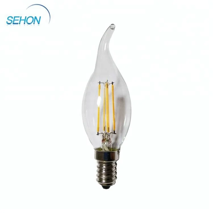 C35T 2W LED Candelabra Bulb LED Filament Lamp Dimmable 2700K Frosted E12 Flame Tip