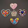 Embroidered design clothing patch wholesale heart-shaped diamond sequins