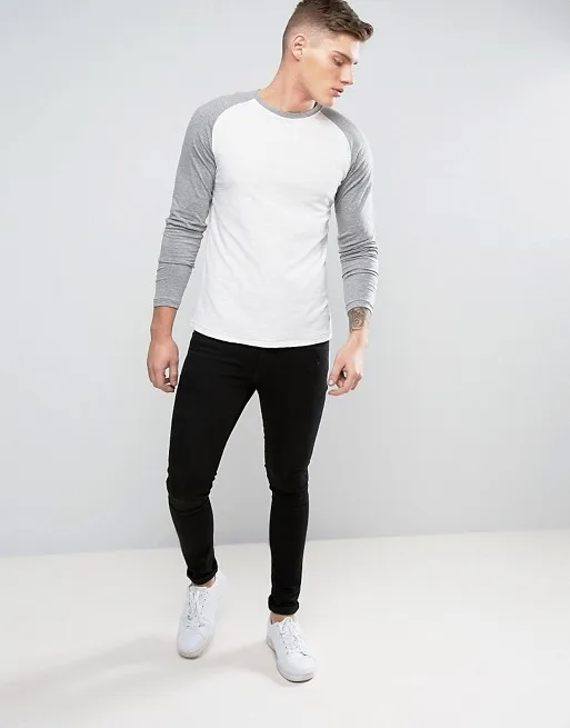 Clothing Manufacturers Turkey Custom Contrast Raglan Baseball T Shirts