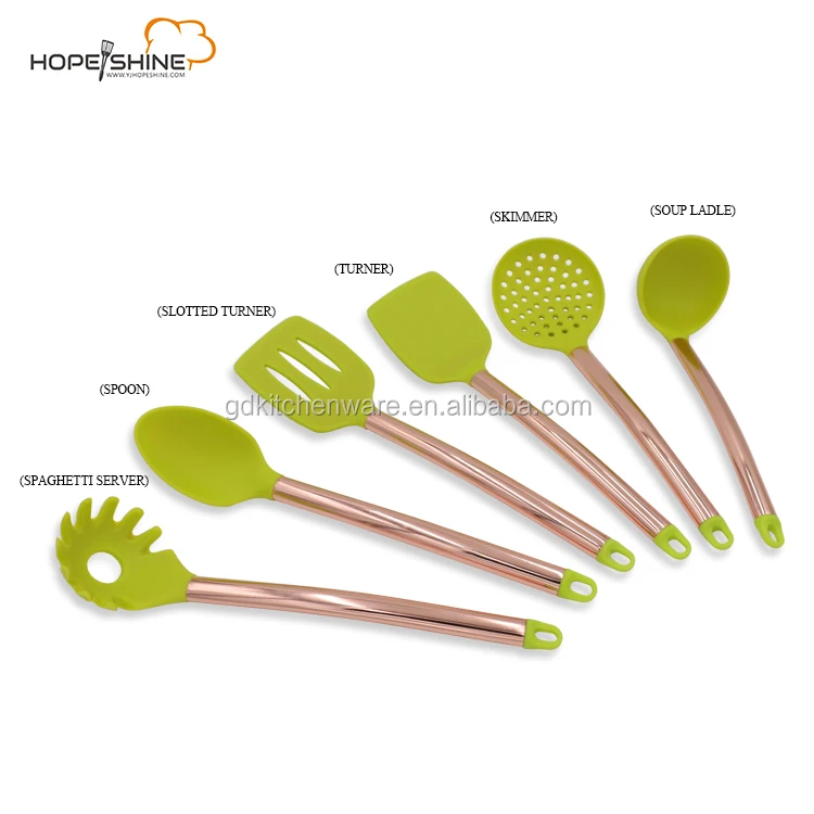 Lfgb Hot Selling European Style Cooking Set Happy Kitchen Utensils Bpa Free Silicone Utensil