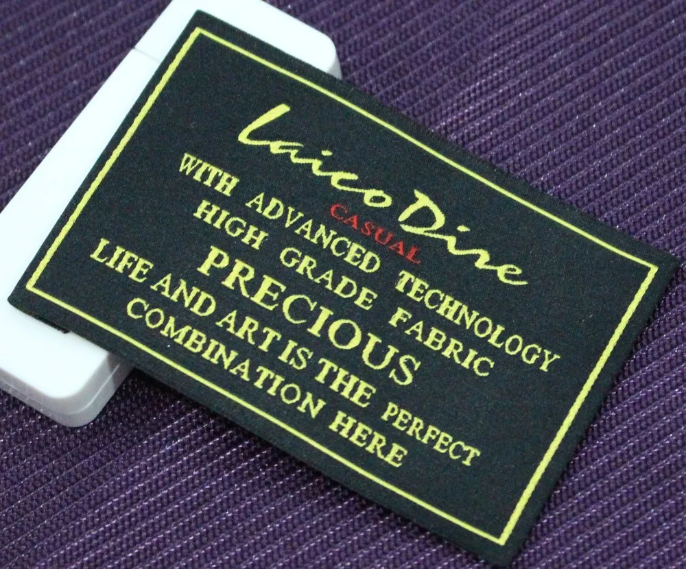 High Quality Customized Satin Damask Woven Clothing Label - Buy Woven Clothing Label,Cheap ...