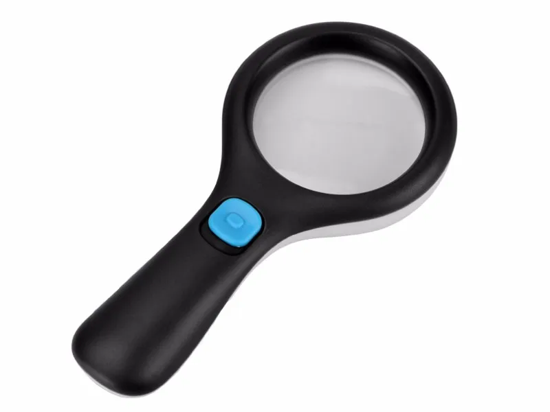 Durable,Firm Grip,Hand Held Magnifying Glass With Bright 3 Led Lights