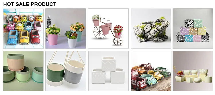 Accept low MOQ Car shaped cartoon cement garden flower pot