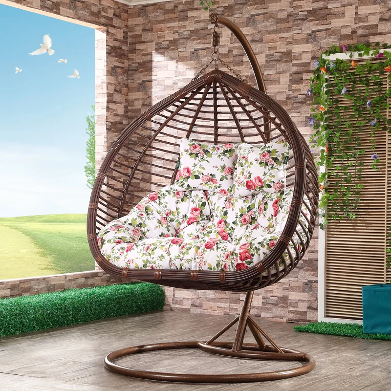 Singapur al aire libre de mimbre de ratán Silla de oscilaciónColumpios