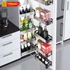 Stainless steel tray Kitchen storage Tandem pantry pull out for 600 cabinet or 450 cabinet